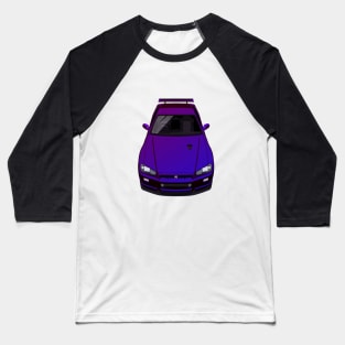 Skyline GTR V Spec R34 - Midnight Purple Baseball T-Shirt
